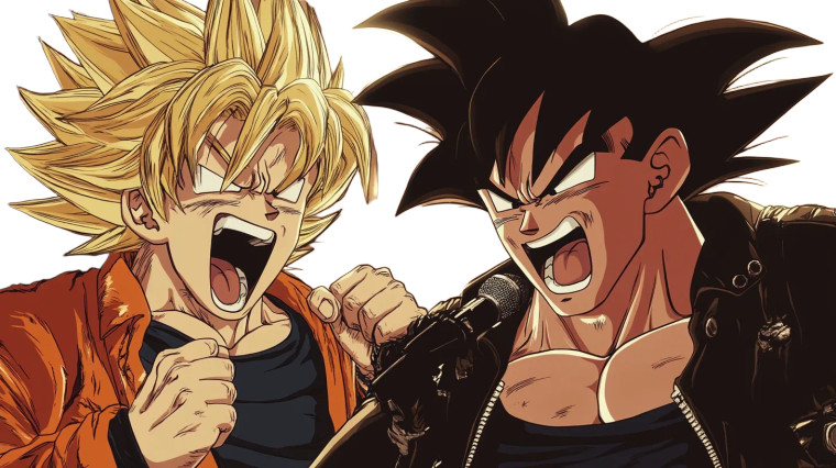Goku Sings Hallyday Vinyl Car Decal Sticker – Waterproof & UV-Resistant 8"