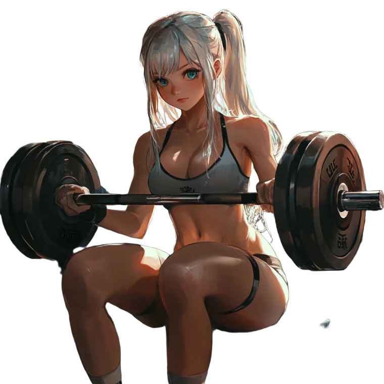Anime Gym Girl V4 Vinyl Car Decal Sticker – Waterproof & UV-Resistant 8"