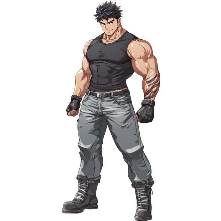 Anime Body Builder V4 Vinyl Car Decal Sticker – Waterproof & UV-Resistant 8"