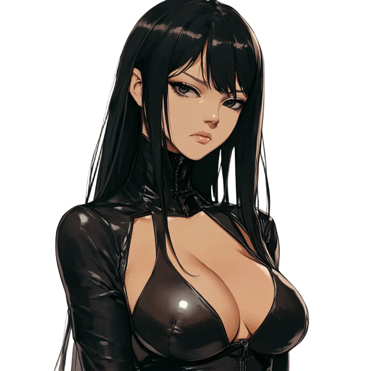 Stern Waifu Vinyl Car Decal Sticker – Waterproof & UV-Resistant 8"