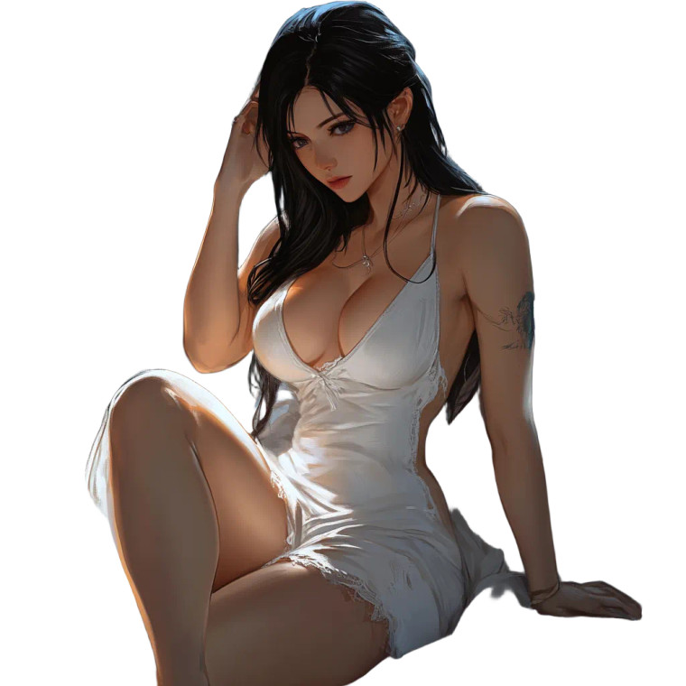 Tifa Lockhart Nightgown Vinyl Car Decal Sticker – Waterproof & UV-Resistant 8"