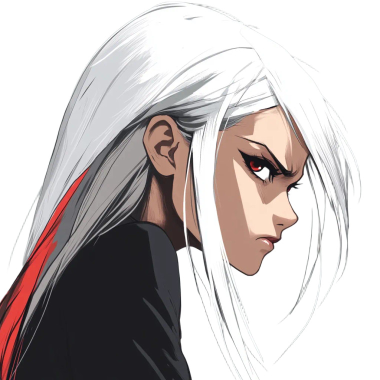 Angry Anime Woman Vinyl Car Decal Sticker – Waterproof & UV-Resistant 8"