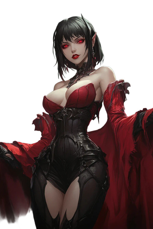 Attractive Vampire Lady Vinyl Car Decal Sticker – Waterproof & UV-Resistant 8"