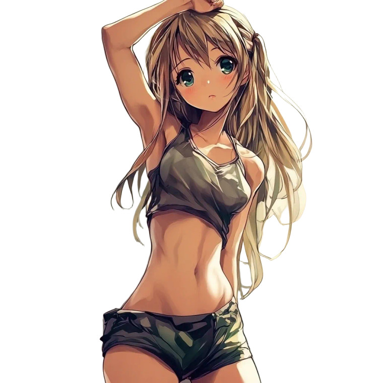 Anime Girl Pose V5 Vinyl Car Decal Sticker – Waterproof & UV-Resistant 8"