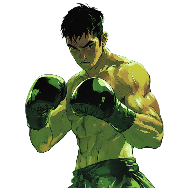 Thai Boxer Training Vinyl Car Decal Sticker – Waterproof & UV-Resistant 8"