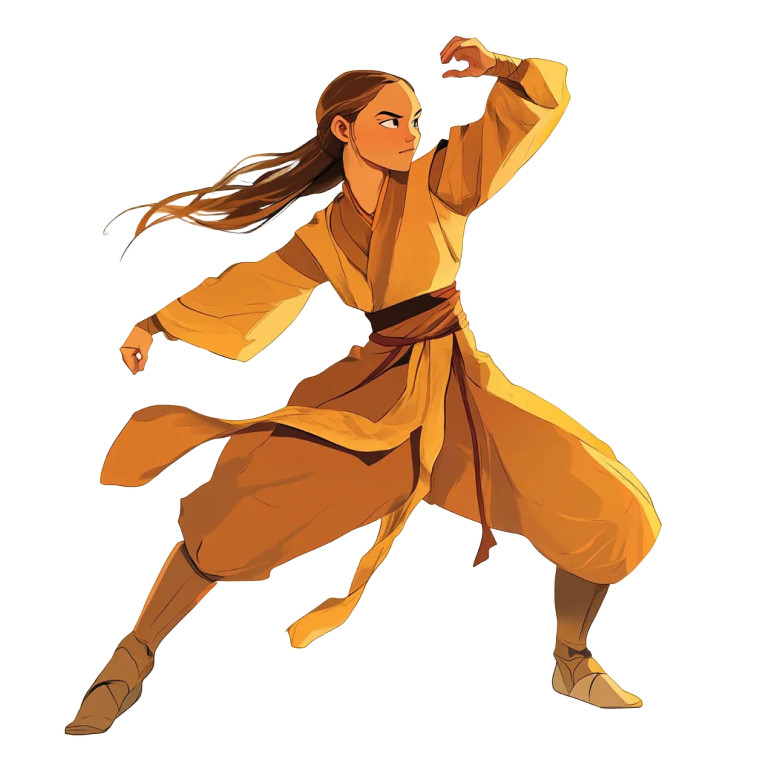 Dynamic Monk Woman Vinyl Car Decal Sticker – Waterproof & UV-Resistant 8"