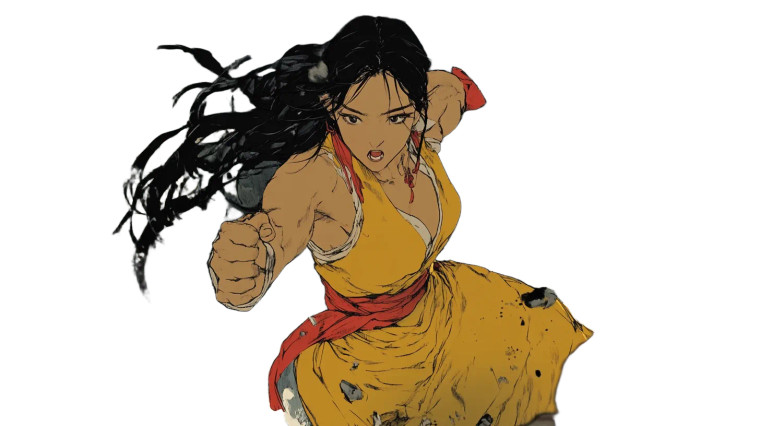 Warrior In Yellow Hanbok Vinyl Car Decal Sticker – Waterproof & UV-Resistant 8"