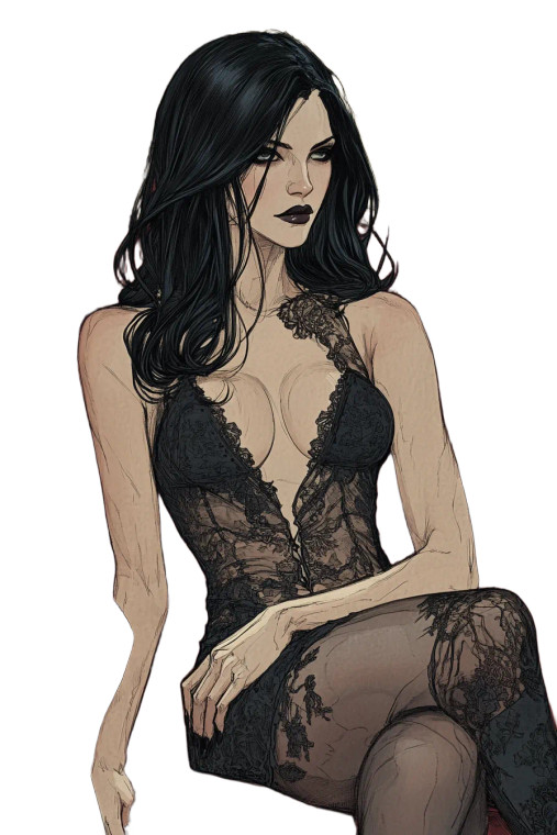 Vampire In Velvet Vinyl Car Decal Sticker – Waterproof & UV-Resistant 8"