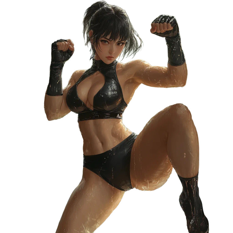 Muscle Training Girl V2 Vinyl Car Decal Sticker – Waterproof & UV-Resistant 8"