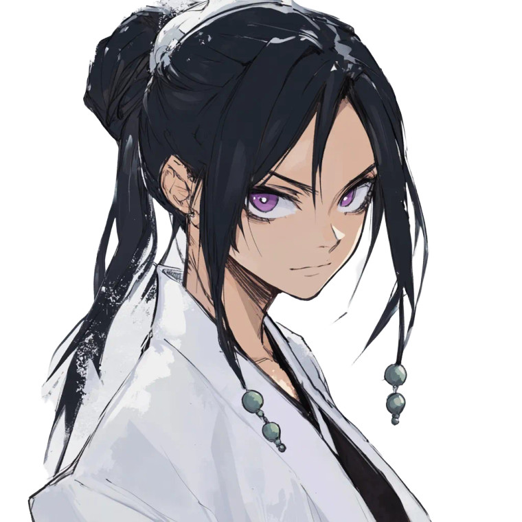 Anime Girl Portrait Vinyl Car Decal Sticker – Waterproof & UV-Resistant 8"