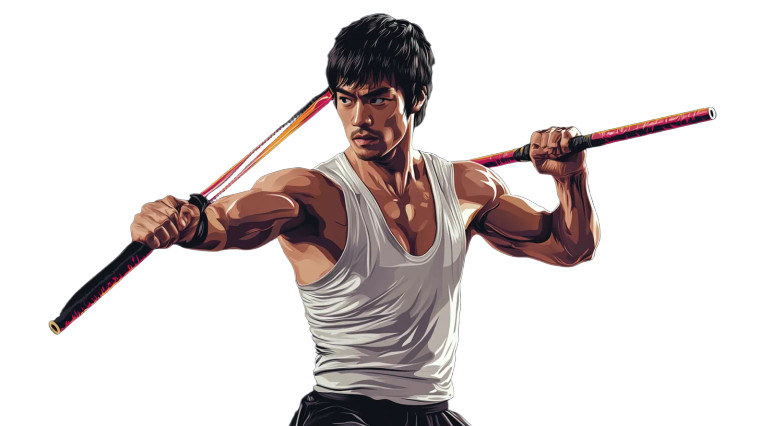 Bruce Lee Neon Vinyl Car Decal Sticker – Waterproof & UV-Resistant 8"