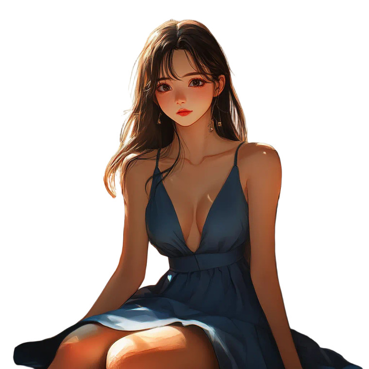 Disdainful Anime Girl Vinyl Car Decal Sticker – Waterproof & UV-Resistant 8"