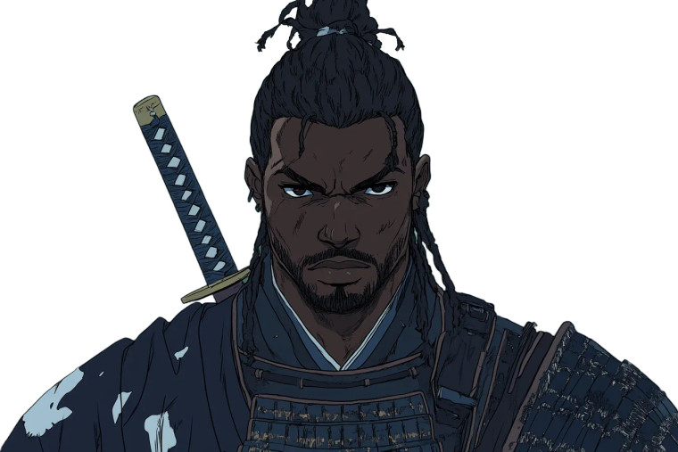 Black Samurai Hero Vinyl Car Decal Sticker – Waterproof & UV-Resistant 8"