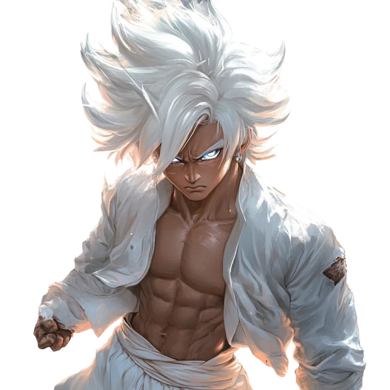 Stylized Son Goku Vinyl Car Decal Sticker – Waterproof & UV-Resistant 8"