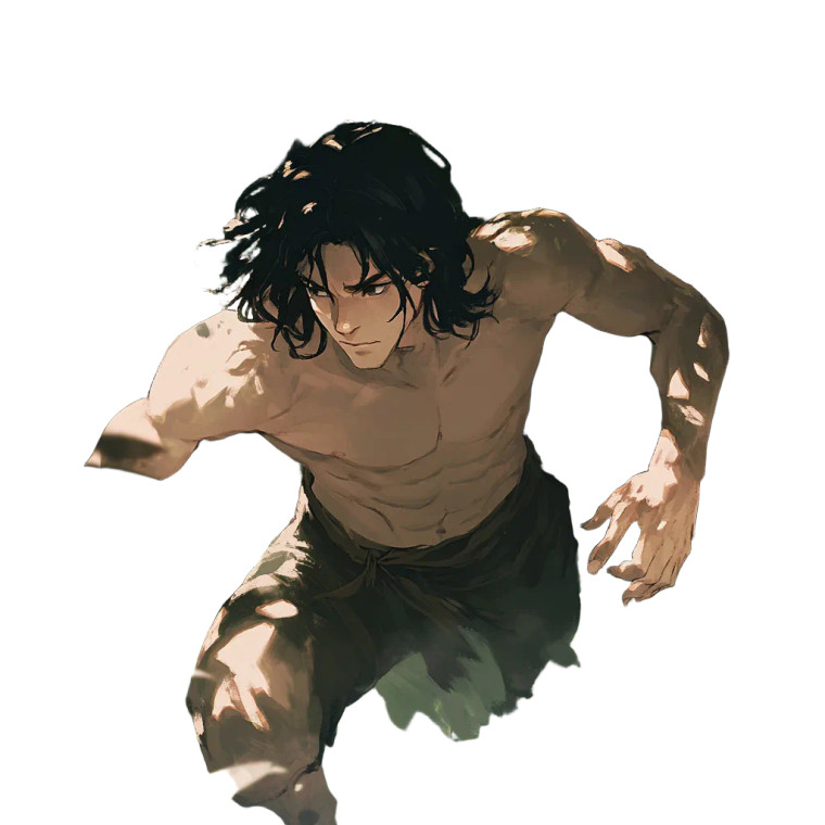 Anime Tarzan Jumping V2 Vinyl Car Decal Sticker – Waterproof & UV-Resistant 8"