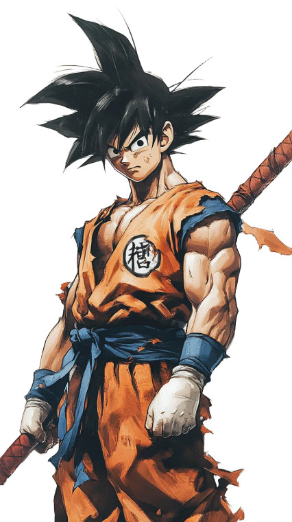 Goku Anime Art Vinyl Car Decal Sticker – Waterproof & UV-Resistant 8"