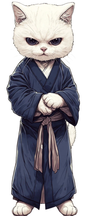 Decadent Cartoon Cat Vinyl Car Decal Sticker – Waterproof & UV-Resistant 8"