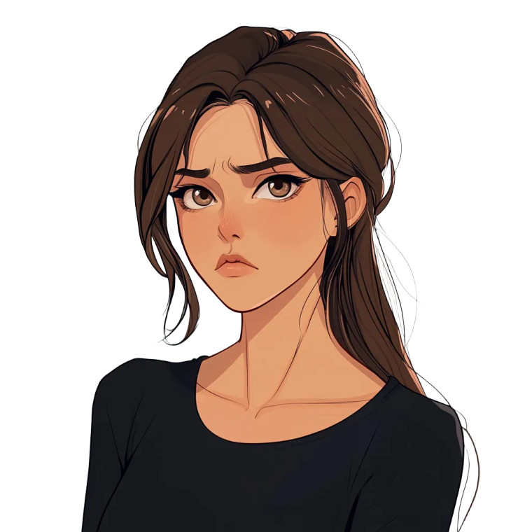 Disgusted Anime Woman Vinyl Car Decal Sticker – Waterproof & UV-Resistant 8"