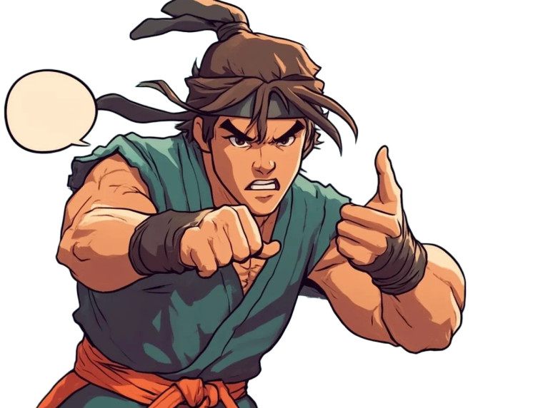 Fighting Game Character V3 Vinyl Car Decal Sticker – Waterproof & UV-Resistant 8"