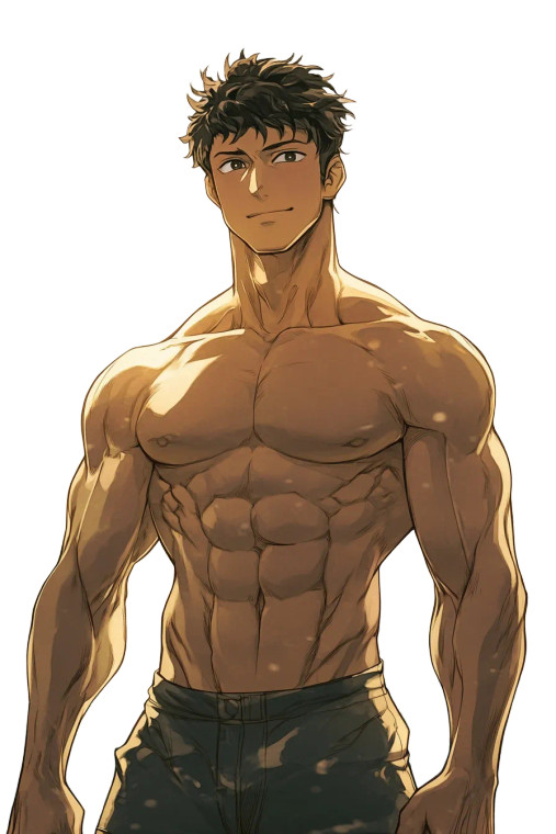 Fitness Beach Man Vinyl Car Decal Sticker – Waterproof & UV-Resistant 8"