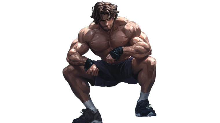 Anime Gym Squat Vinyl Car Decal Sticker – Waterproof & UV-Resistant 8"