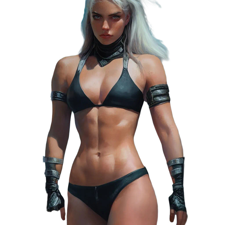 White-Haired Female Athlete Vinyl Car Decal Sticker – Waterproof & UV-Resistant 8"