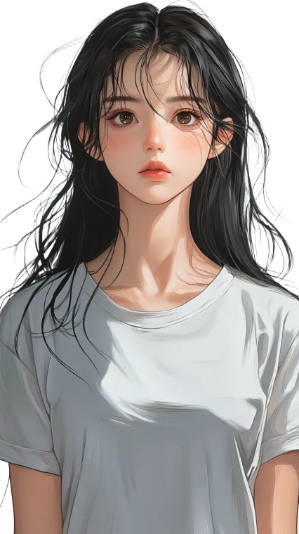 Anime Girl Headshot Vinyl Car Decal Sticker – Waterproof & UV-Resistant 8"