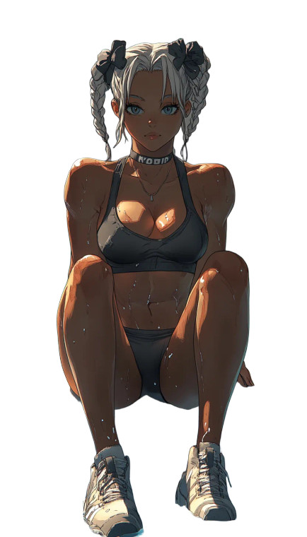 Sporty Anime Swimmer V2 Vinyl Car Decal Sticker – Waterproof & UV-Resistant 8"