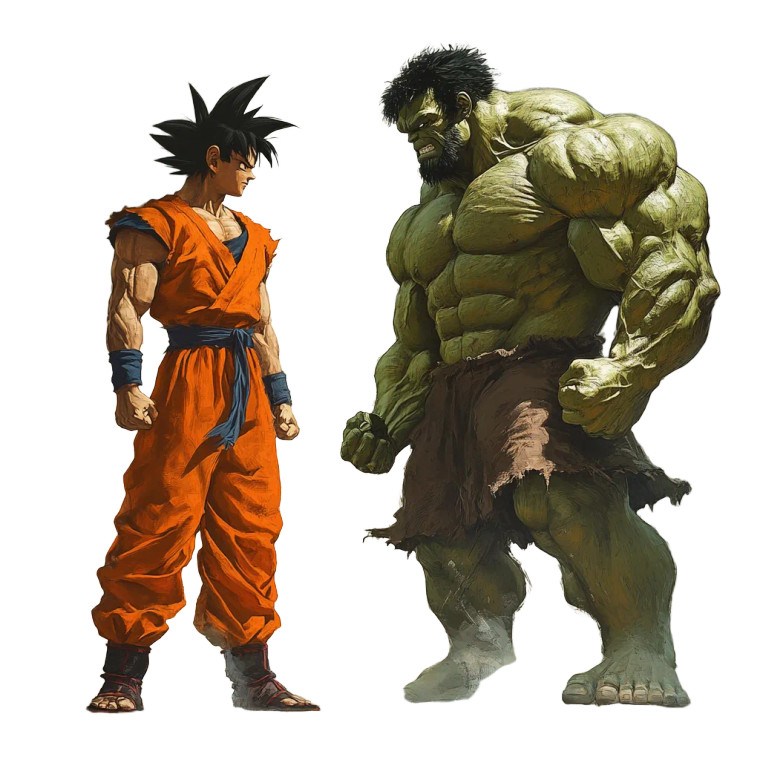 Goku Hulk Fusion Vinyl Car Decal Sticker – Waterproof & UV-Resistant 8"