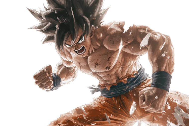 Goku Mid-Battle V2 Vinyl Car Decal Sticker – Waterproof & UV-Resistant 8"