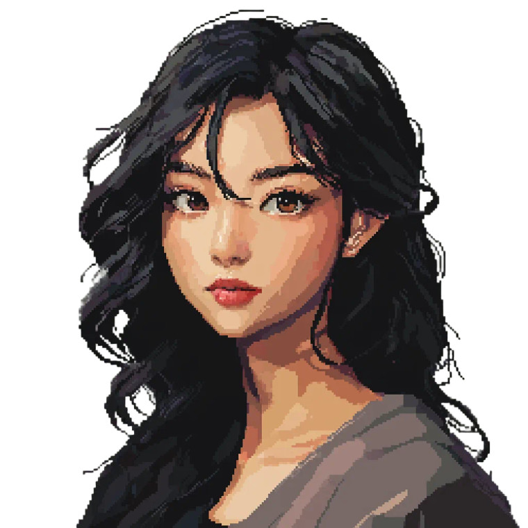 Pixel Art Portrait Vinyl Car Decal Sticker – Waterproof & UV-Resistant 8"