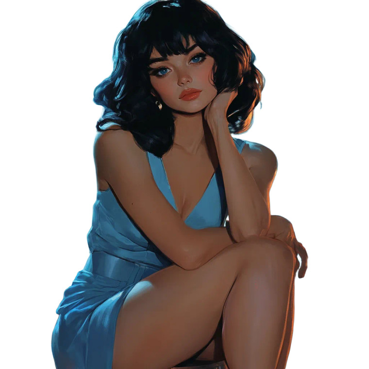 Confident Cheongsam Character Vinyl Car Decal Sticker – Waterproof & UV-Resistant 8"