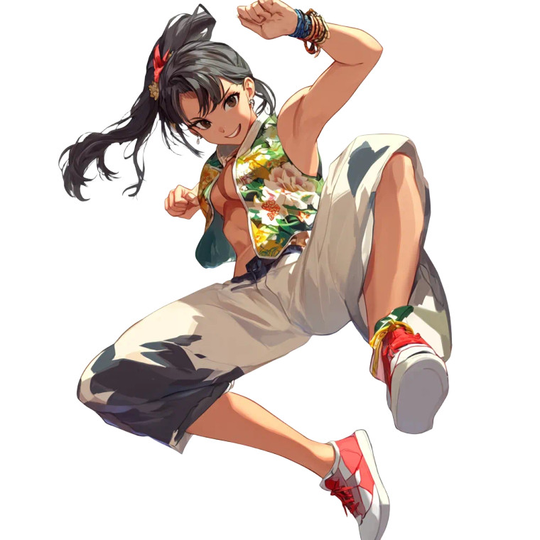 Japanese Girl Kick Vinyl Car Decal Sticker – Waterproof & UV-Resistant 8"