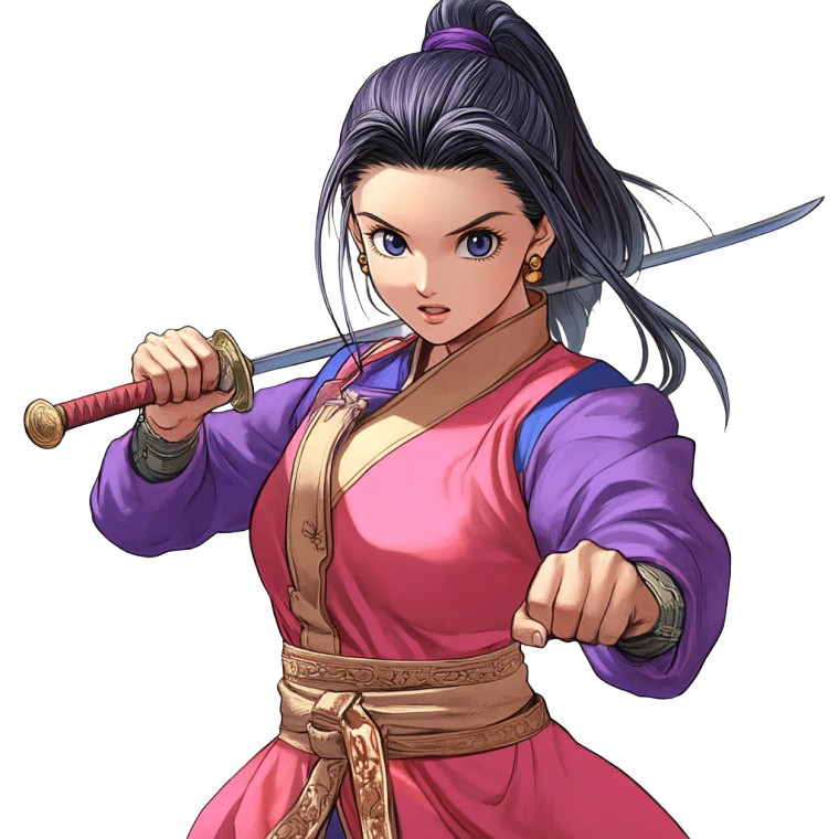 Dragon Quest Martial Artist Vinyl Car Decal Sticker – Waterproof & UV-Resistant 8"