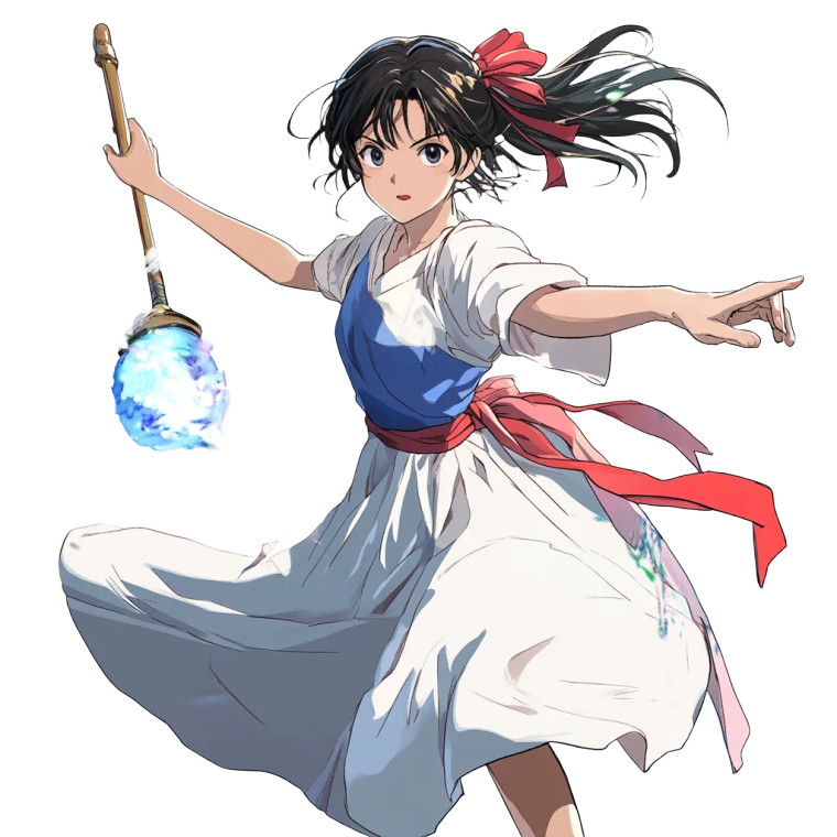 Magical Girl Anime Vinyl Car Decal Sticker – Waterproof & UV-Resistant 8"