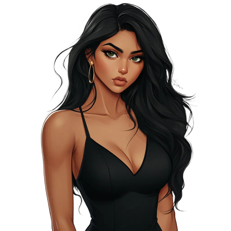 Anime Indian Woman Vinyl Car Decal Sticker – Waterproof & UV-Resistant 8"