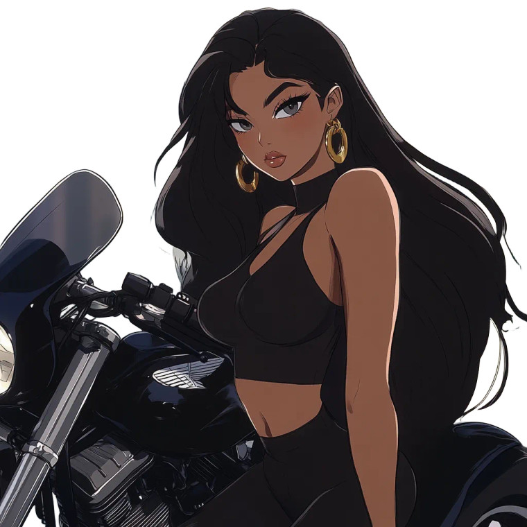 Vintage Anime Biker V2 Vinyl Car Decal Sticker – Waterproof & UV-Resistant 8"