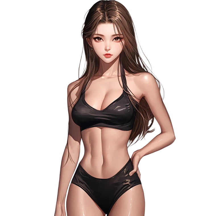 Korean Anime Woman V3 Vinyl Car Decal Sticker – Waterproof & UV-Resistant 8"