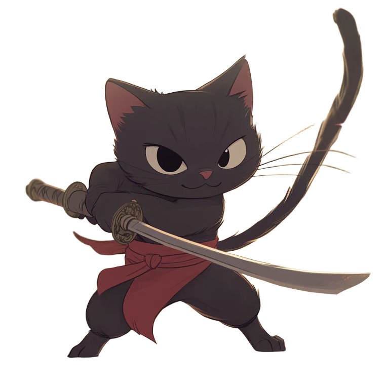 Disney Ninja Cat Vinyl Car Decal Sticker – Waterproof & UV-Resistant 8"