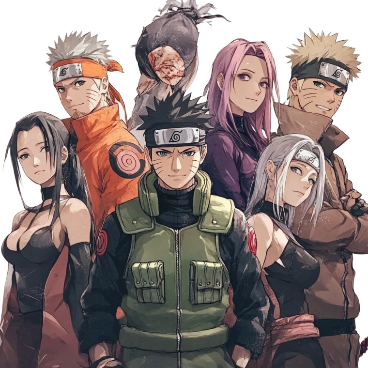 Naruto Ninja Group Vinyl Car Decal Sticker – Waterproof & UV-Resistant 8"