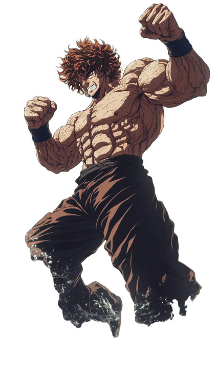 Baki Hanma Fight V2 Vinyl Car Decal Sticker – Waterproof & UV-Resistant 8"