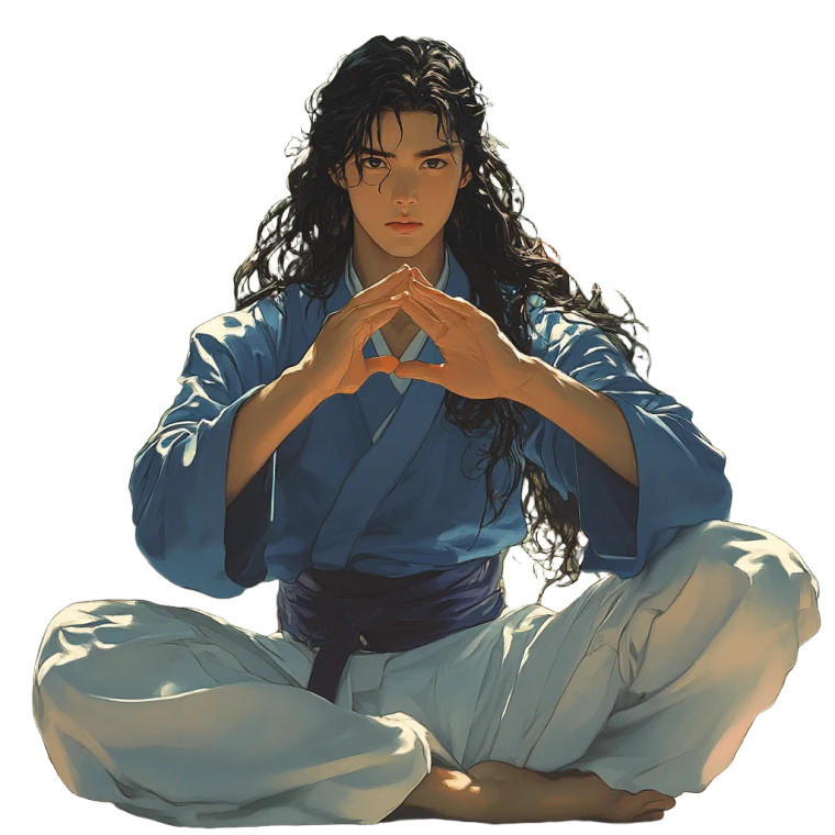 Wuxia Martial Artist Vinyl Car Decal Sticker – Waterproof & UV-Resistant 8"