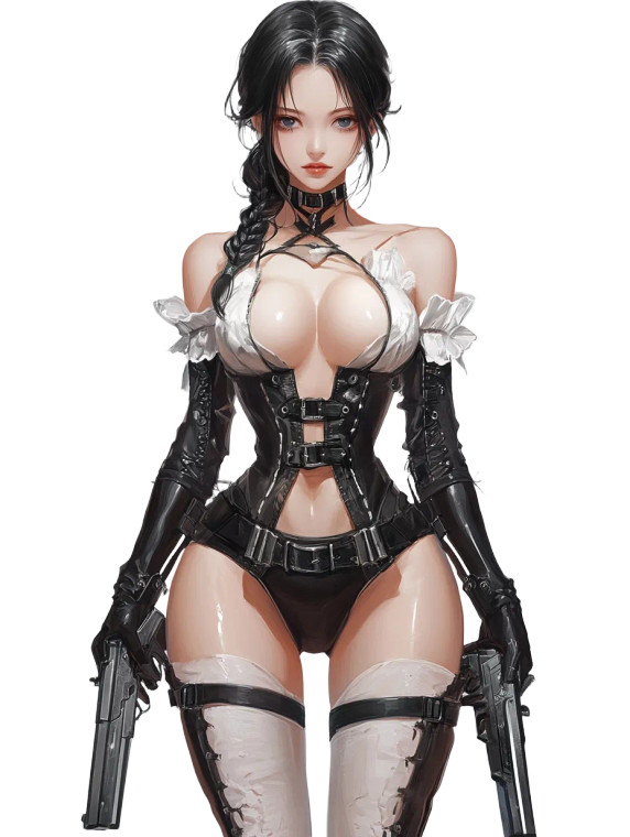 Bounty Hunter Maid Vinyl Car Decal Sticker – Waterproof & UV-Resistant 8"