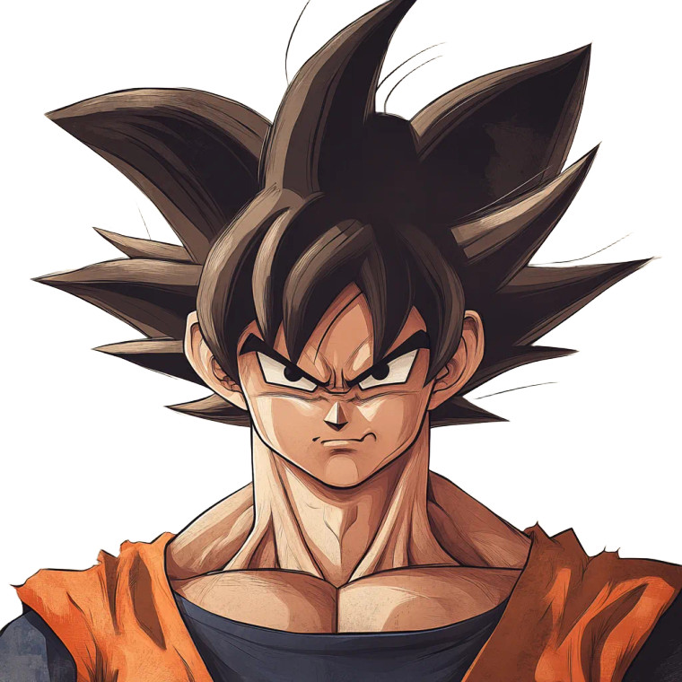 Goku Portrait V2 Vinyl Car Decal Sticker – Waterproof & UV-Resistant 8"