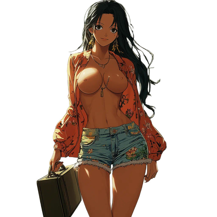 Boa Hancock Portrait V2 Vinyl Car Decal Sticker – Waterproof & UV-Resistant 8"