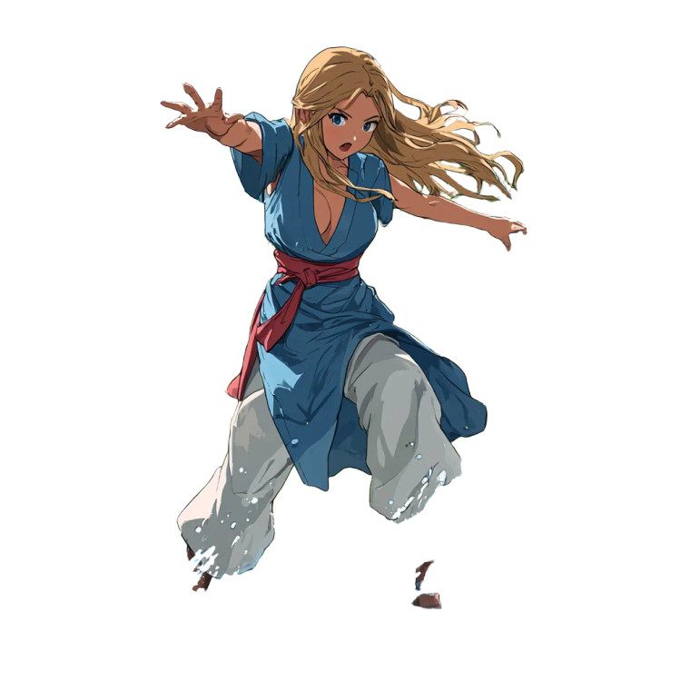 Water Mage Girl V14 Vinyl Car Decal Sticker – Waterproof & UV-Resistant 8"