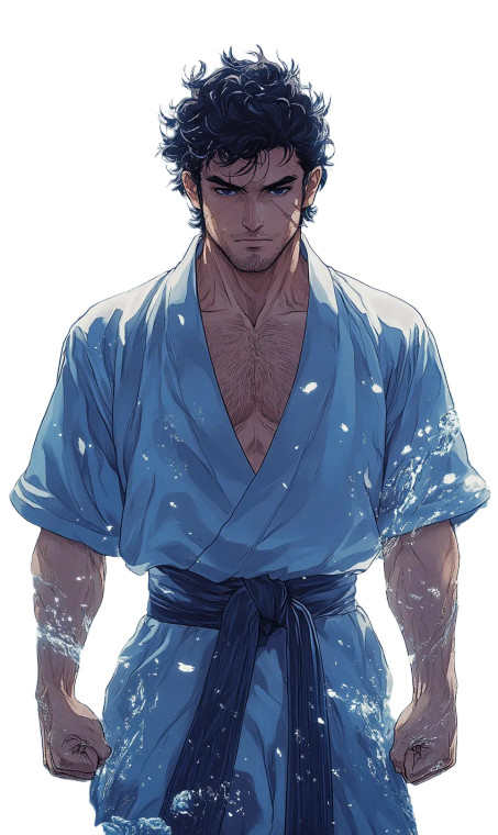 Manga Martial Artist V3 Vinyl Car Decal Sticker – Waterproof & UV-Resistant 8"