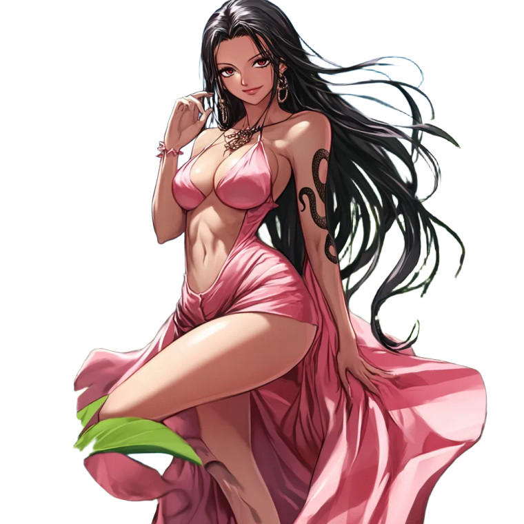 Boa Hancock Portrait Vinyl Car Decal Sticker – Waterproof & UV-Resistant 8"