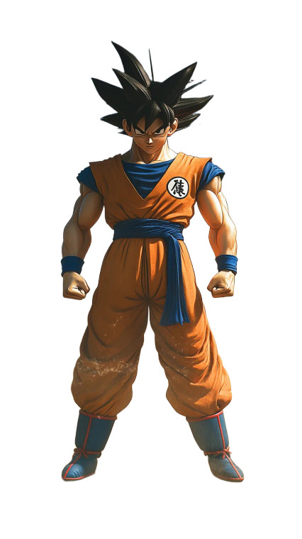 Goku Battle Stance Vinyl Car Decal Sticker – Waterproof & UV-Resistant 8"