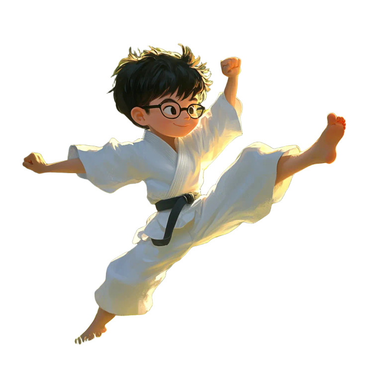 Martial Arts Kick V2 Vinyl Car Decal Sticker – Waterproof & UV-Resistant 8"